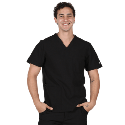 POLERA CLINICA HOMBRE MOMENTUM 5802 NEGRA