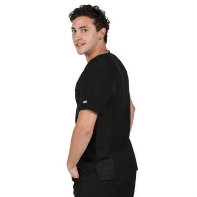 POLERA CLINICA HOMBRE MOMENTUM 5802 NEGRA