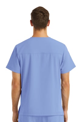 POLERA CLINICA HOMBRE MOMENTUM 5802 CELESTE