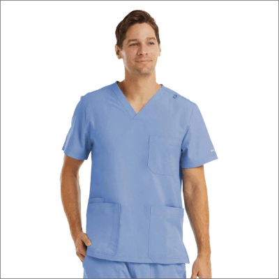 POLERA CLINICA HOMBRE MOMENTUM 5802 CELESTE