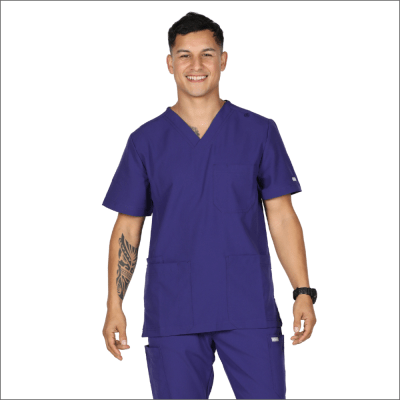 POLERA CLINICA HOMBRE MOMENTUM 5802 MORADA