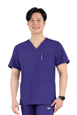 POLERA CLINICA HOMBRE MOMENTUM 5802 MORADA