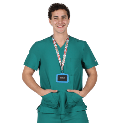 POLERA CLINICA HOMBRE MOMENTUM 5802 VERDE PABELLON