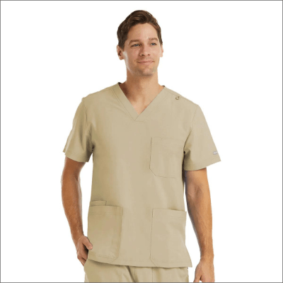 POLERA CLINICA HOMBRE MOMENTUM 5802 CAFÉ CLARO