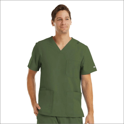 POLERA CLINICA HOMBRE MOMENTUM 5802 VERDE OLIVO