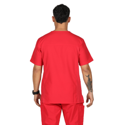 POLERA CLINICA HOMBRE MOMENTUM 5802 ROJA