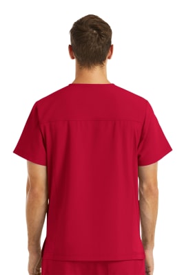 POLERA CLINICA HOMBRE MOMENTUM 5802 ROJA