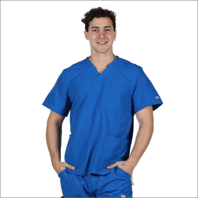POLERA CLINICA HOMBRE MOMENTUM 5802 AZUL REY