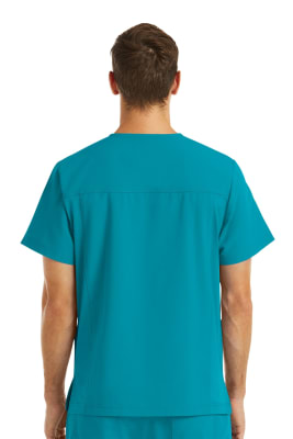 POLERA CLINICA HOMBRE MOMENTUM 5802 AZUL VERDOSO