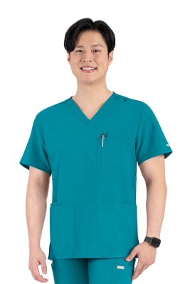 POLERA CLINICA HOMBRE MOMENTUM 5802 AZUL VERDOSO