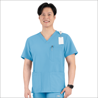 POLERA CLINICA HOMBRE MOMENTUM 5802 TURQUESA