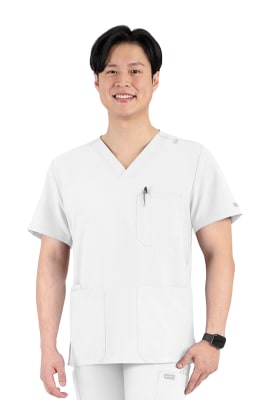 POLERA CLINICA HOMBRE MOMENTUM 5802 BLANCA
