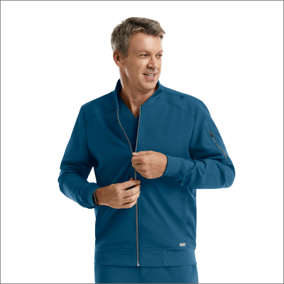 CHAQUETA CLINICA HOMBRE MOMENTUM 5861 AZUL PETROLEO