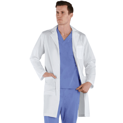 DELANTAL CLINICO LARGO UNISEX TRUE 70101 BLANCO