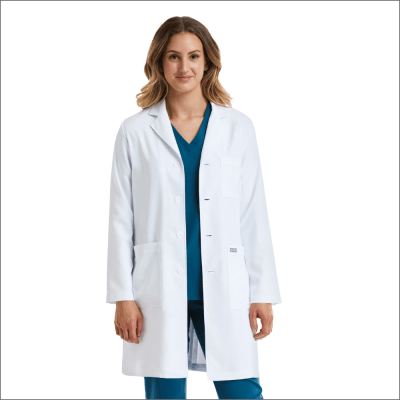 DELANTAL CLINICO LARGO UNISEX MOMENTUM 7555 BLANCO