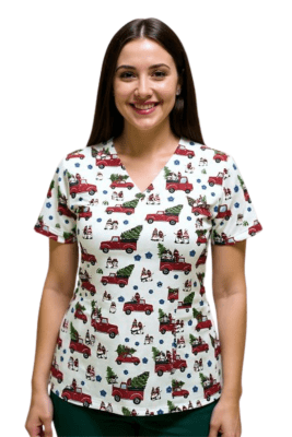POLERA CLINICA MUJER ESTAMPADA GREEN TOWN 9000XM-24 1735
