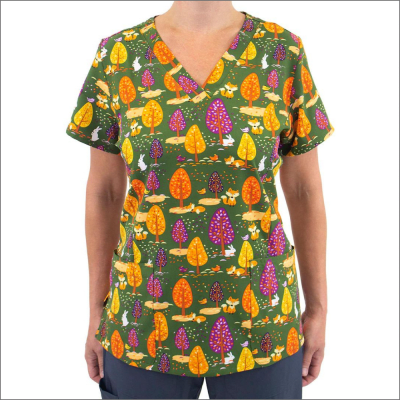 POLERA CLINICA MUJER ESTAMPADA MAEVN 9810 FRFR