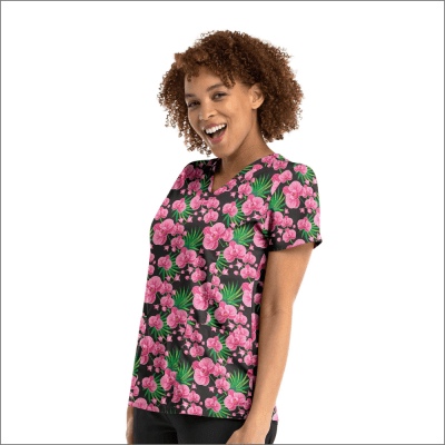 POLERA CLINICA MUJER ESTAMPADA MAEVN 9810 OCDN