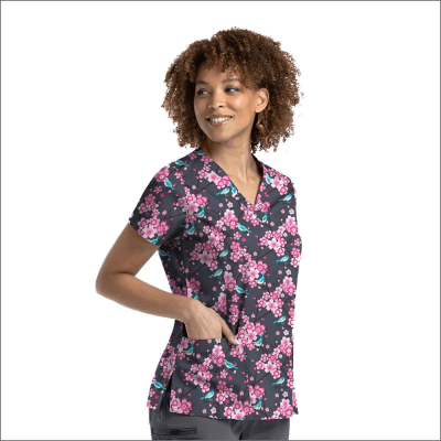 POLERA CLINICA MUJER ESTAMPADA MAEVN 9810 SPBS