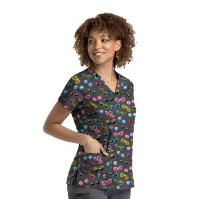POLERA CLINICA MUJER ESTAMPADA MAEVN 9810 SWSH