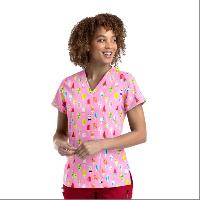 POLERA CLINICA MUJER ESTAMPADA MAEVN 9810 SWSM