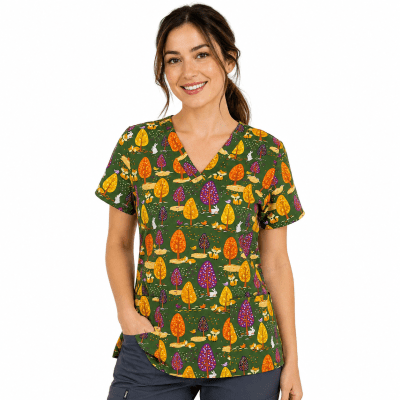 POLERA CLINICA MUJER ESTAMPADA MAEVN 9810 FRFR