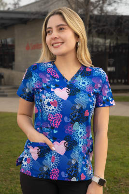 POLERA ESTAMPADA BLOS ROYAL MUJER GLOBAL
