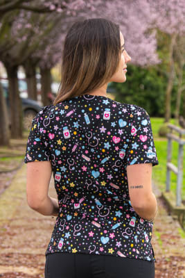 POLERA ESTAMPADA PROPS BLACK MUJER GLOBAL