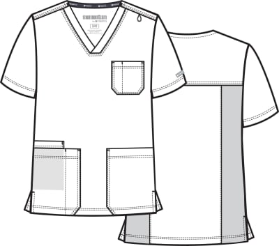 POLERA CLINICA HOMBRE MOMENTUM 5802 BLANCA