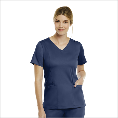 POLERA CLINICA ENFERMERA MUJER AZUL MARINO MATRIX - 3501