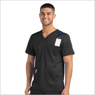 POLERA CLINICA HOMBRE MATRIX 5502 NEGRA
