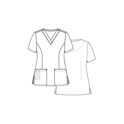 POLERA CLINICA MUJER ESTAMPADA MAEVN 9810 RBDR