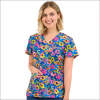 POLERA CLINICA MUJER ESTAMPADA ZAVATE 1054 FLFR1