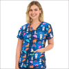 POLERA CLINICA MUJER ESTAMPADA ZAVATE 1054 RGCD1