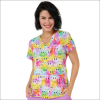 POLERA CLINICA MUJER ESTAMPADA ZAVATE 1054 SMVB1