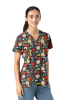 POLERA CLINICA MUJER ESTAMPADA MAEVN 1797 WDFP1