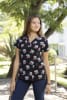 POLERA CLINICA MUJER ESTAMPADA MAEVN - 1767 SHR1