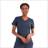 POLERA CLINICA MUJER MATRIX PRO 3901 AZUL MARINO JASPEADO1