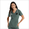 POLERA CLINICA MUJER MOMENTUM 5001 VERDE MUSGO1