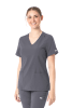 POLERA CLINICA MUJER MOMENTUM 5001 GRIS OSCURO1