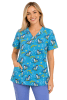 POLERA CLINICA MUJER ESTAMPADA GREEN TOWN 500V 1490BL1