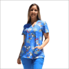 POLERA CLINICA MUJER ESTAMPADA GREEN TOWN 500V 1493BL1