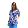 POLERA CLINICA MUJER ESTAMPADA GREEN TOWN 500V 1579BL1