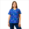 POLERA CLINICA MUJER ESTAMPADA GREEN TOWN 500V 1808BL1