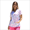 POLERA CLINICA MUJER ESTAMPADA GREEN TOWN 500V 1821WH1