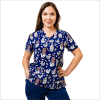 POLERA CLINICA MUJER ESTAMPADA GREEN TOWN 500V 1823NV1