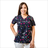 POLERA CLINICA MUJER ESTAMPADA GREEN TOWN 500V 1828BK1