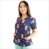 POLERA CLINICA MUJER ESTAMPADA GREEN TOWN 500V 1876NV1