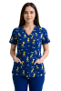 POLERA CLINICA MUJER ESTAMPADA GREEN TOWN 500V 1877NV1