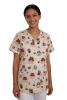 POLERA CLINICA MUJER ESTAMPADA GREEN TOWN 500V 19011